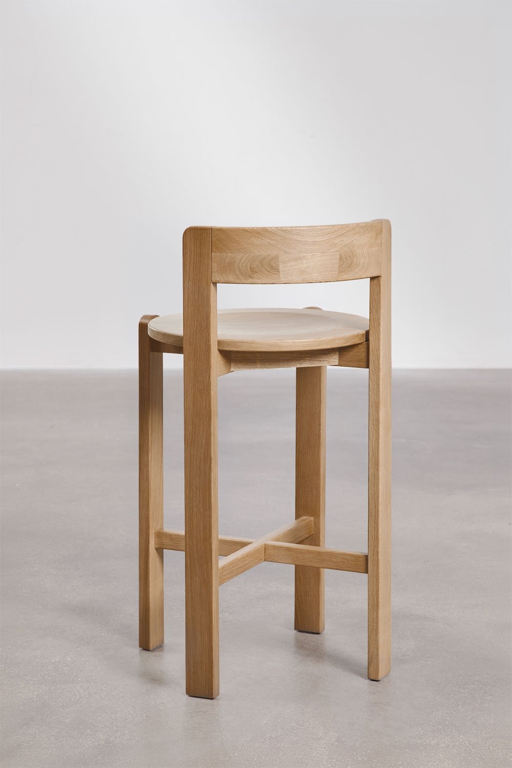 Hoher Hocker aus Eichenholz Noreli, Galeriebild 5