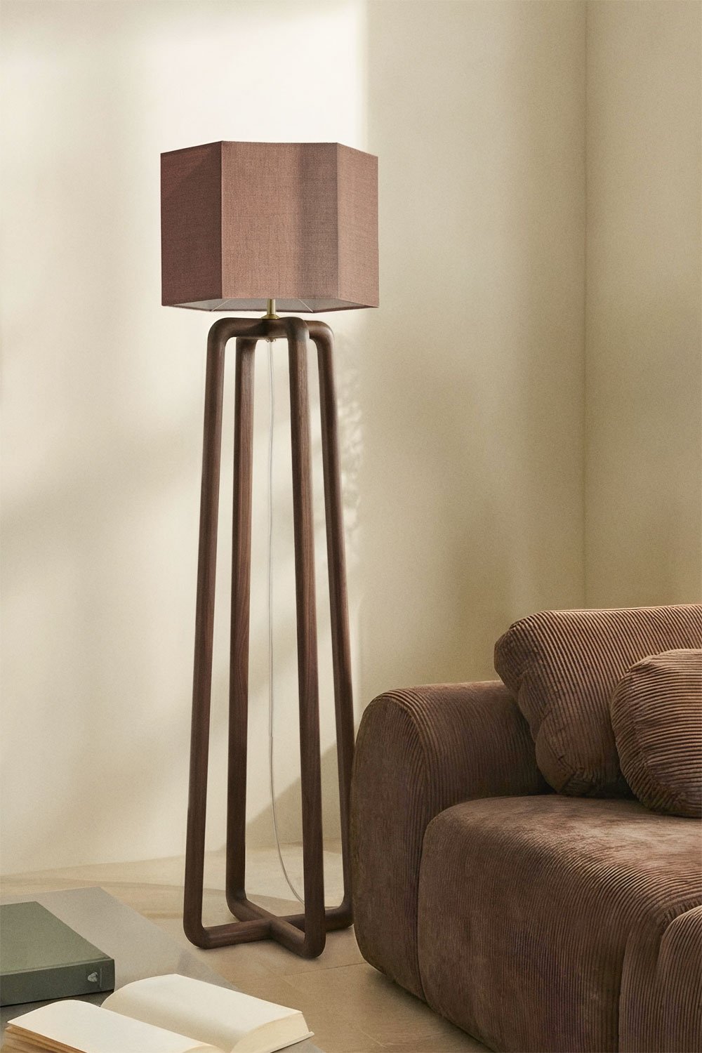 Base für Stehlampe 130 cm aus Mangoholz Lureva, Galeriebild 1