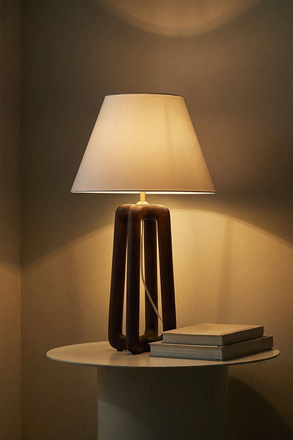 Lampenfuß für Tischlampe 40 cm aus Mangoholz Lureva, Galeriebild 2
