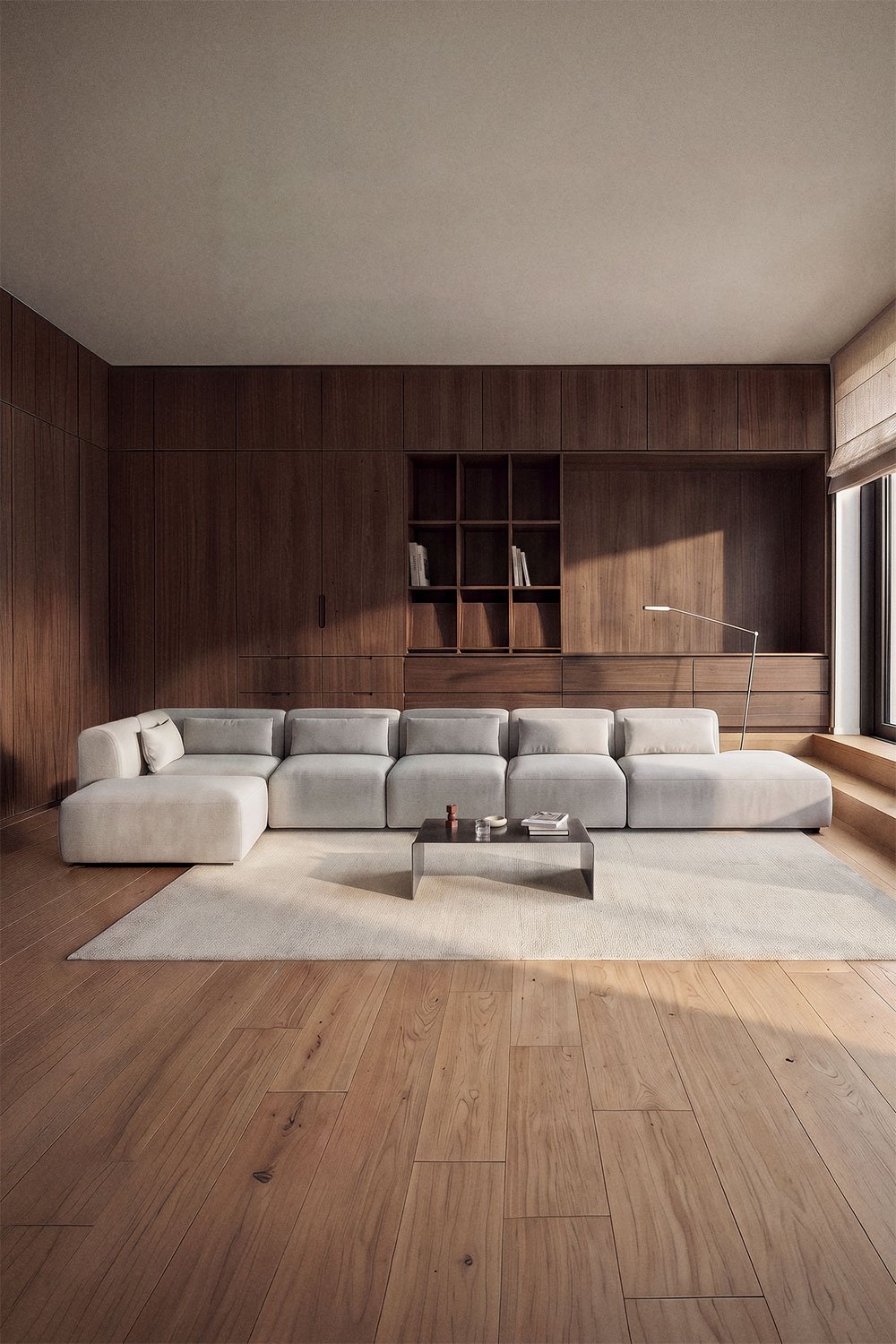 Modulares Ecksofa aus 6 Teilen mit doppeltem Chaiselongue Fogler, Galeriebild 1