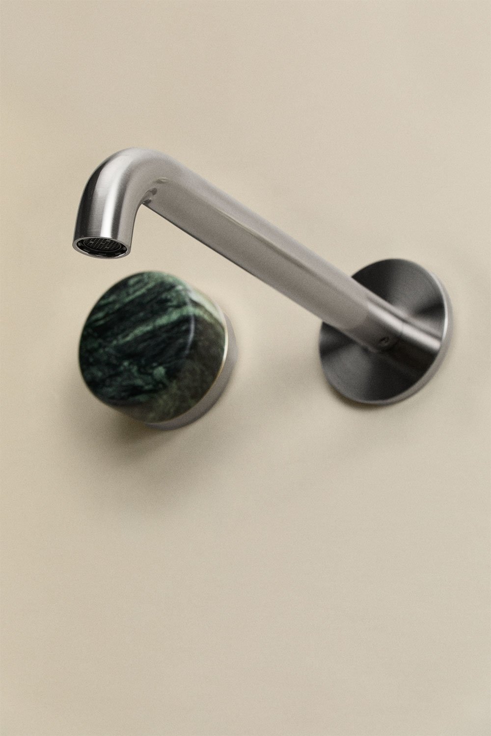 Set aus eingebautem Naturstein-Waschtischarmatur Gilstoin und Click-Clack-Abflussventil aus Messing Orveta, Galeriebild 5