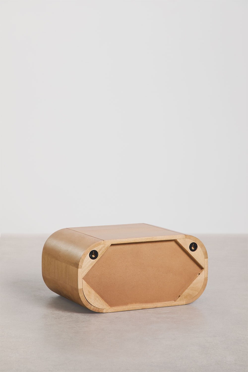 Pack mit 2 schwebenden Nachttischen 50x35 cm aus Mangoholz und Naturstein Kivalina, Galeriebild 7