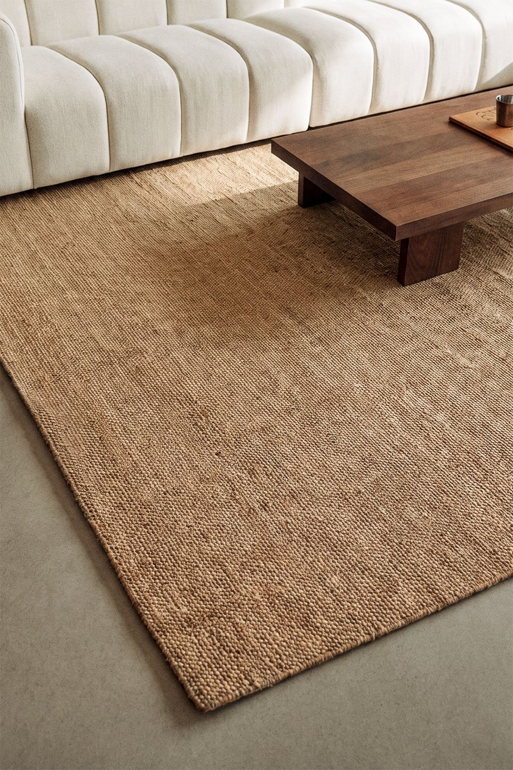 Rechteckiger Teppich aus Wolle und Jute Wamba, Galeriebild 4