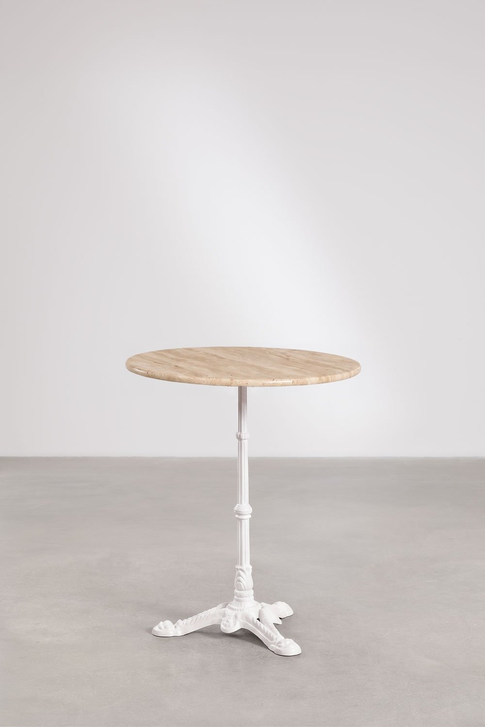 Runder Bartisch Ø60cm aus natürlichem Azteca-Stein, Galeriebild 1