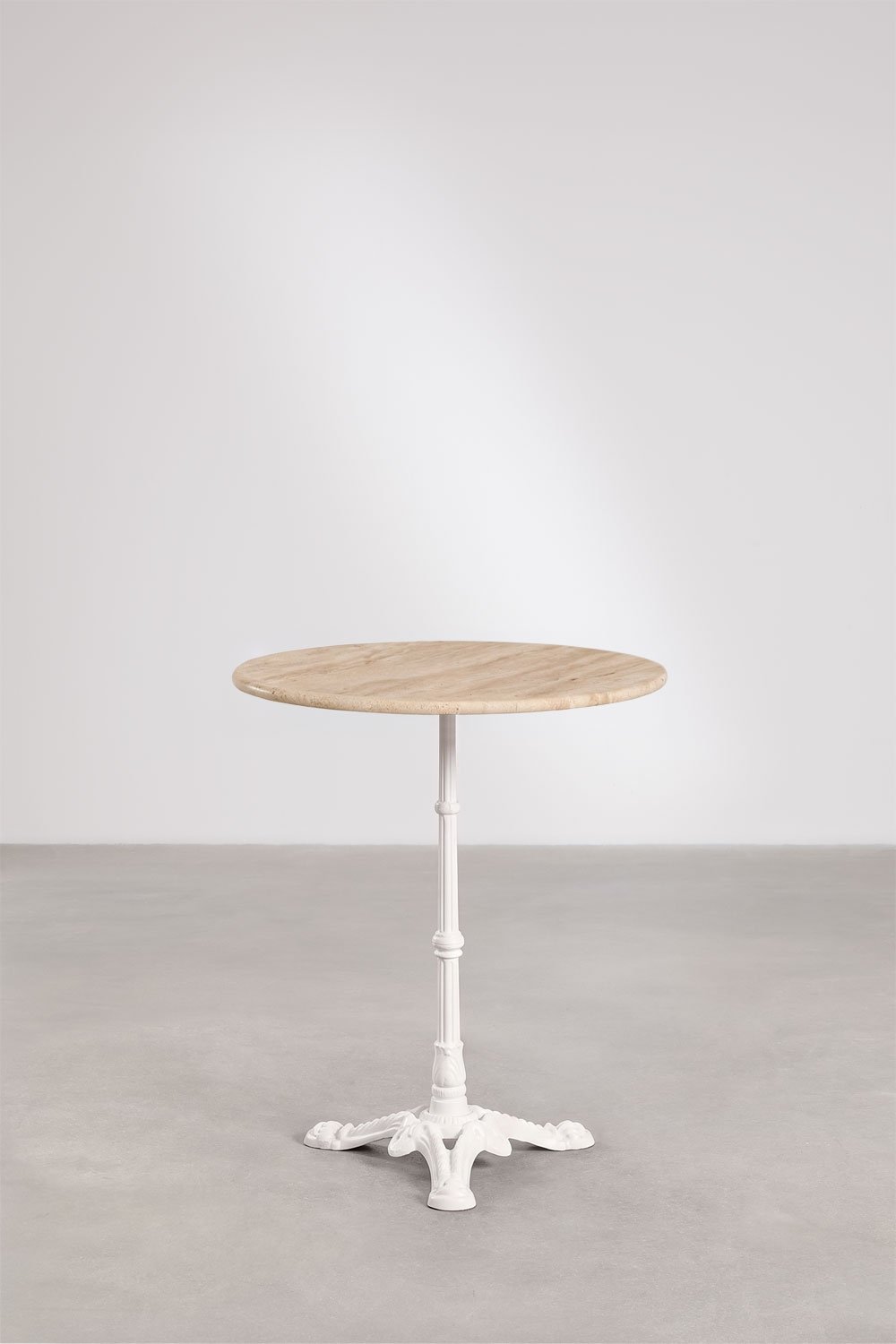 Runder Bartisch Ø60cm aus natürlichem Azteca-Stein, Galeriebild 2