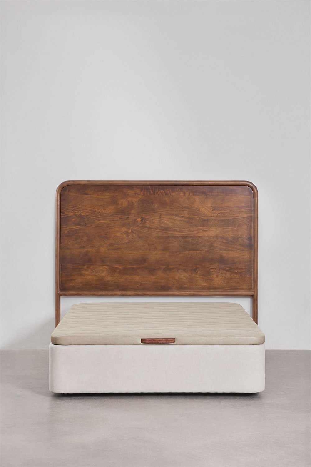 Bettkopfteil für 135 cm Bett aus dunklem Mangoholz Maupaul, Galeriebild 9