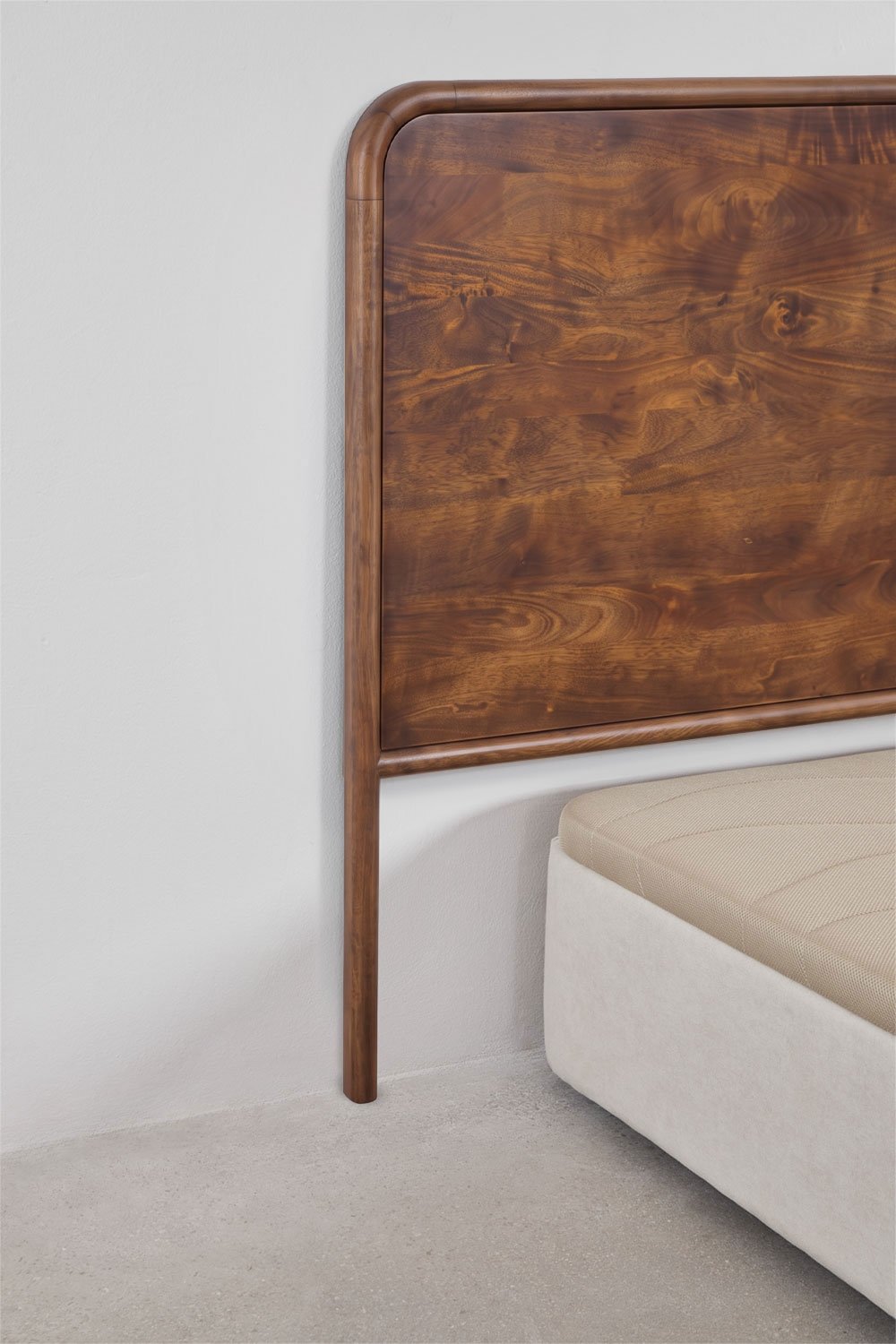 Bettkopfteil für 135 cm Bett aus dunklem Mangoholz Maupaul, Galeriebild 10