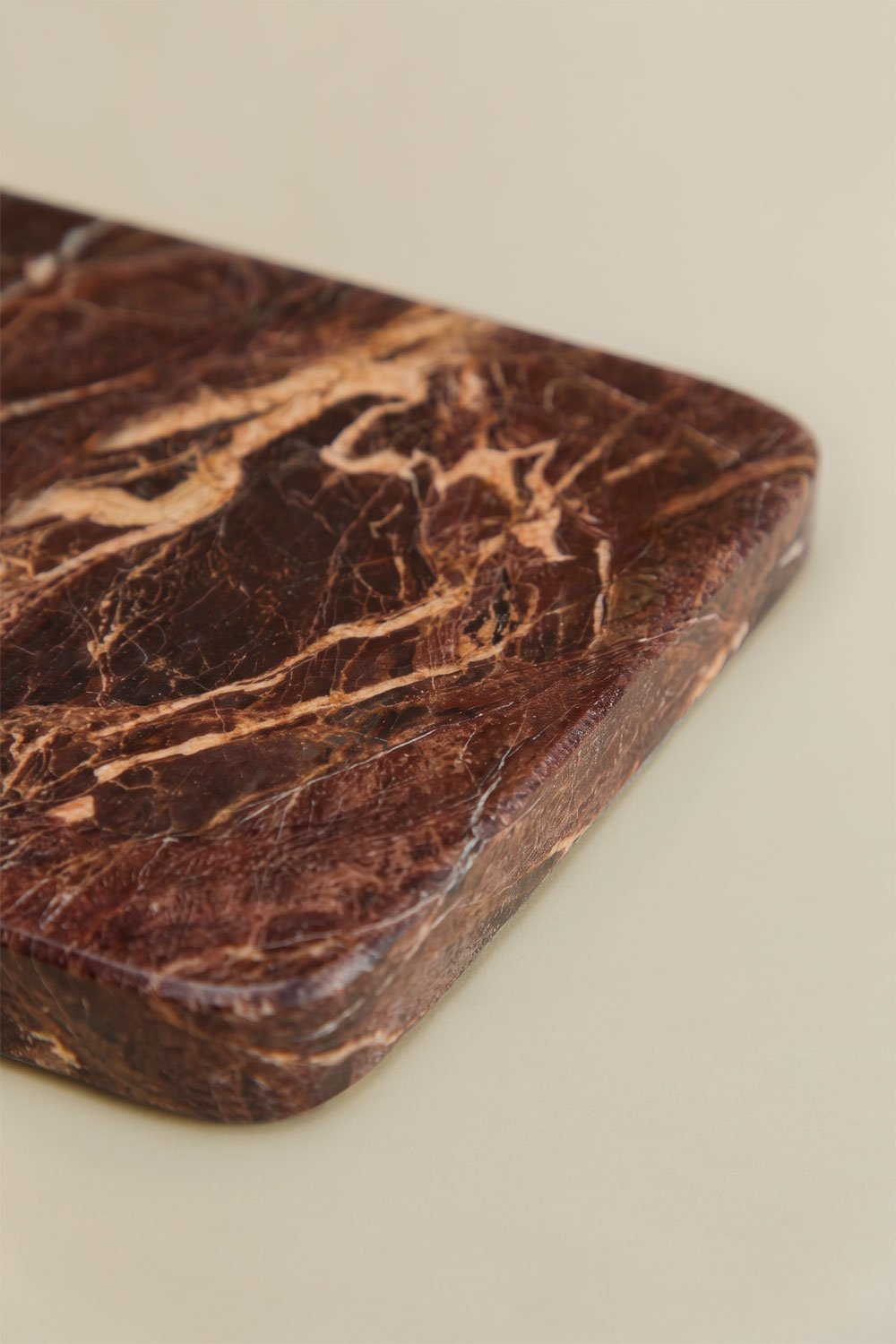 Serviertablett 40x20 cm aus Akazienholz und Marmor Zevaru, Galeriebild 6