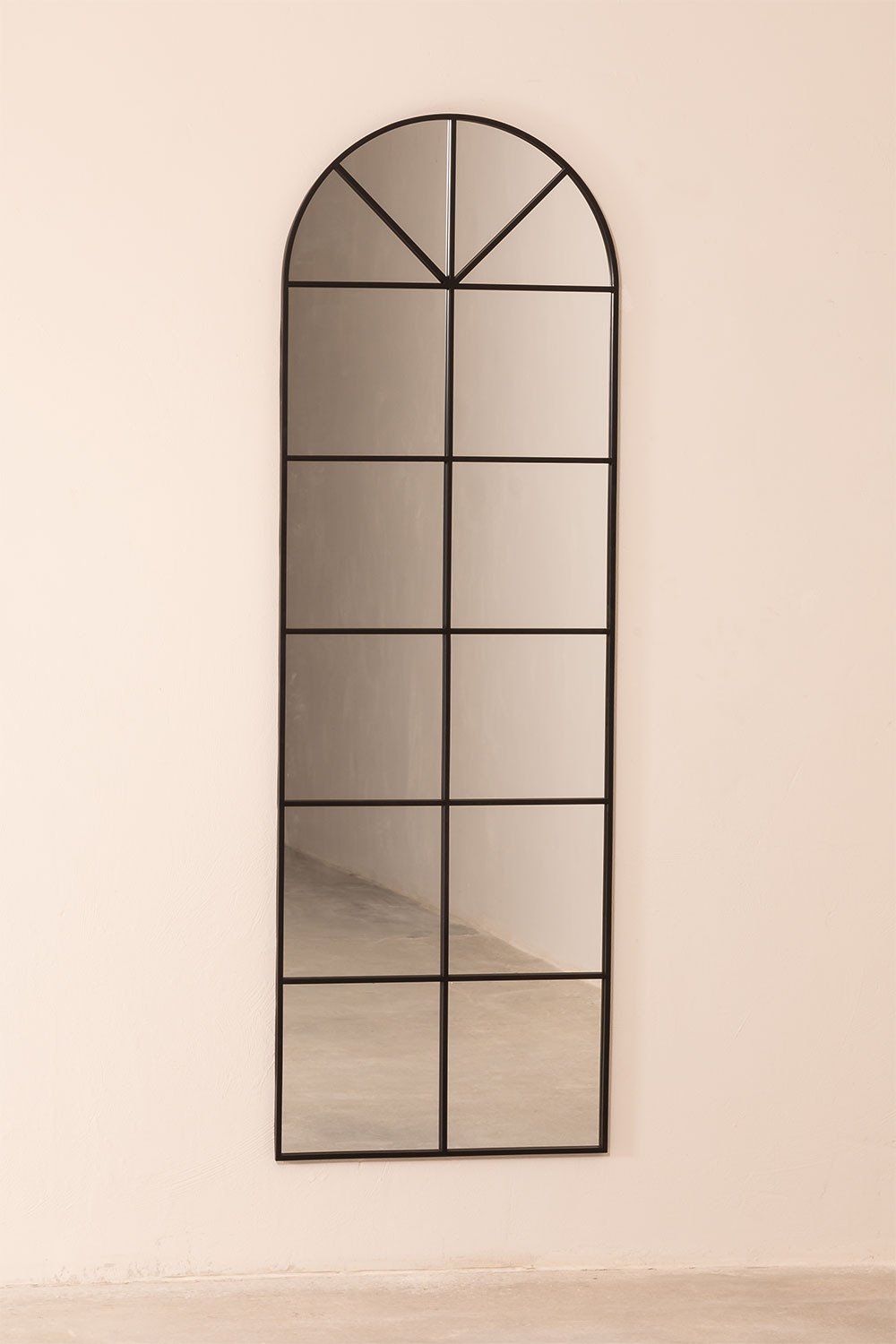 Wandspiegel aus Metall in Fensteroptik (132x38 cm) Rania - SKLUM