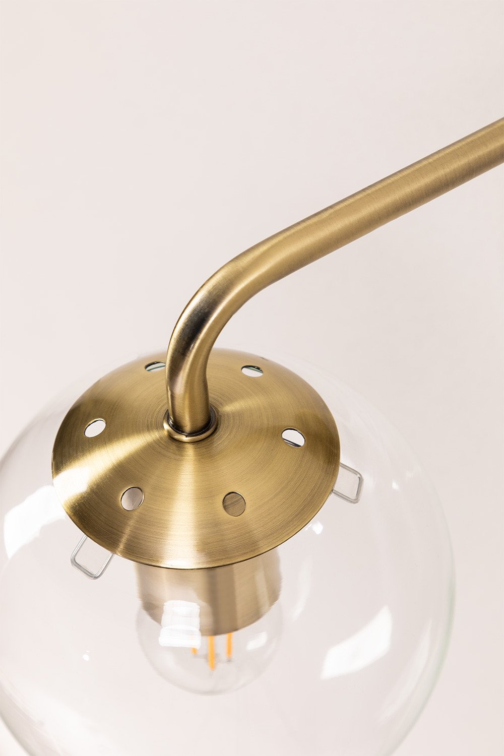 Boyi Wandleuchte aus Metall mit Glaskugel , Galeriebild 4