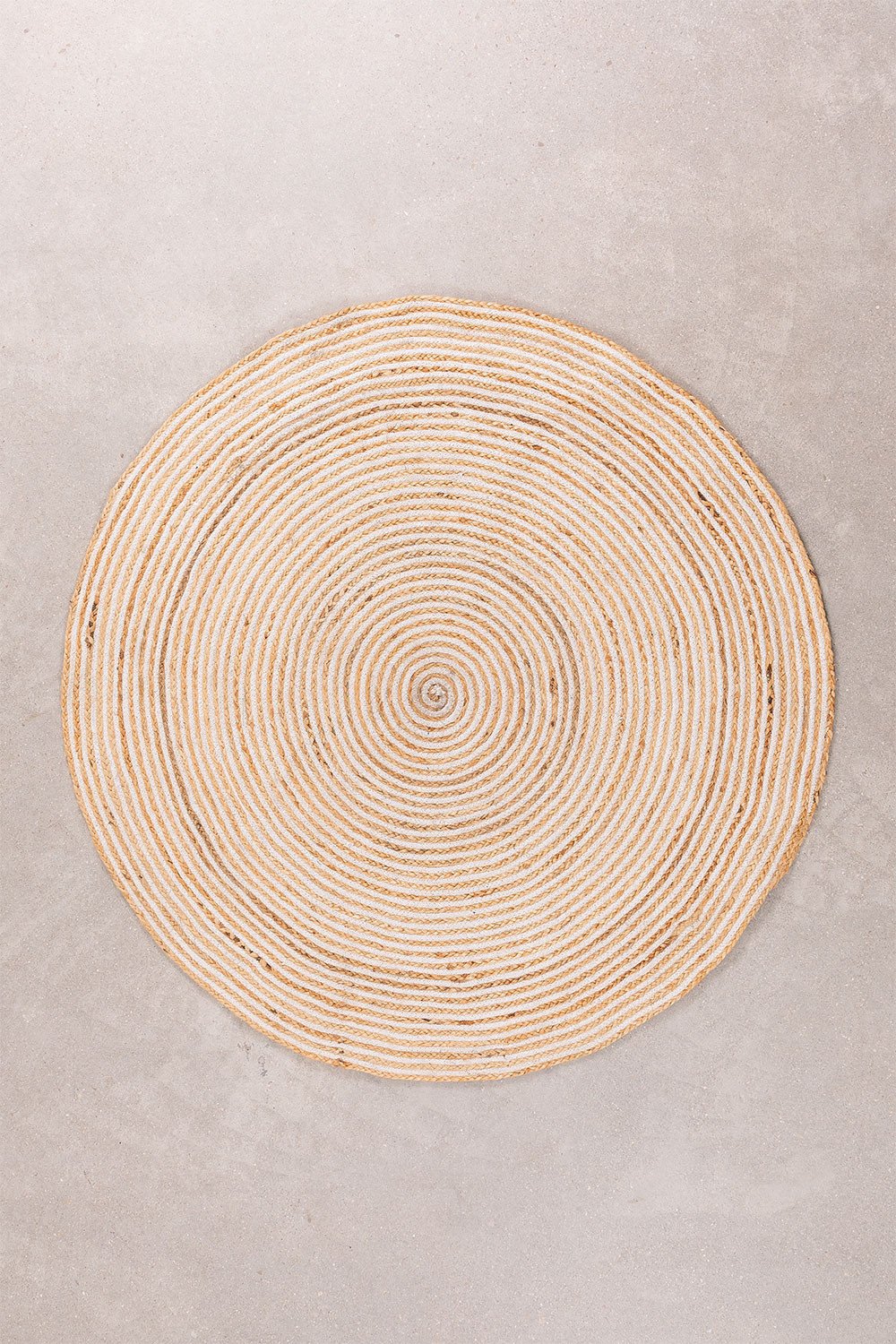 Runder Teppich aus Naturjute (Ø120) Crok, Galeriebild 1