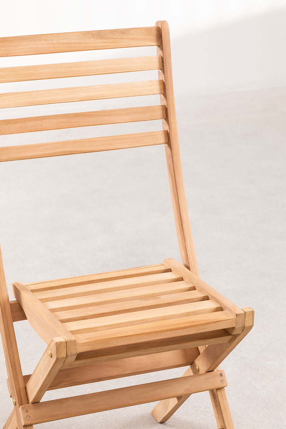 Silla Plegable de Jardín en Madera de Teca Nicola - SKLUM