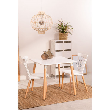 Set Mesa Royal (80x80) & 2 Sillas Royal - SKLUM