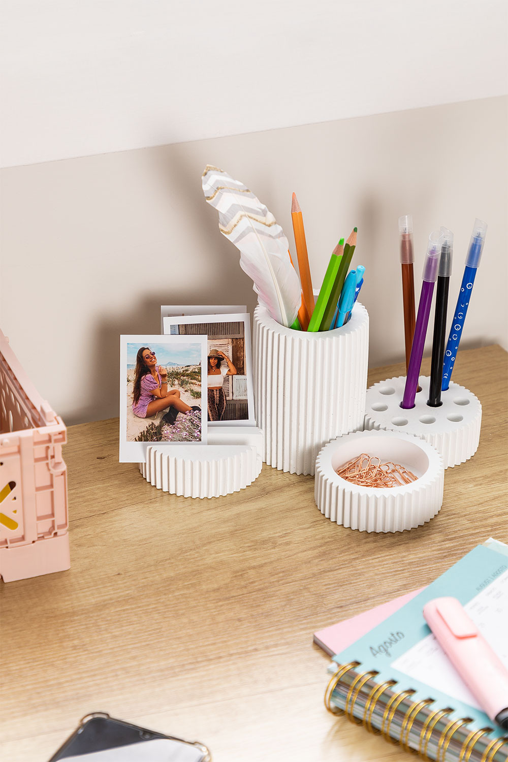 Organizador de Mesa en Cemento Taila - SKLUM