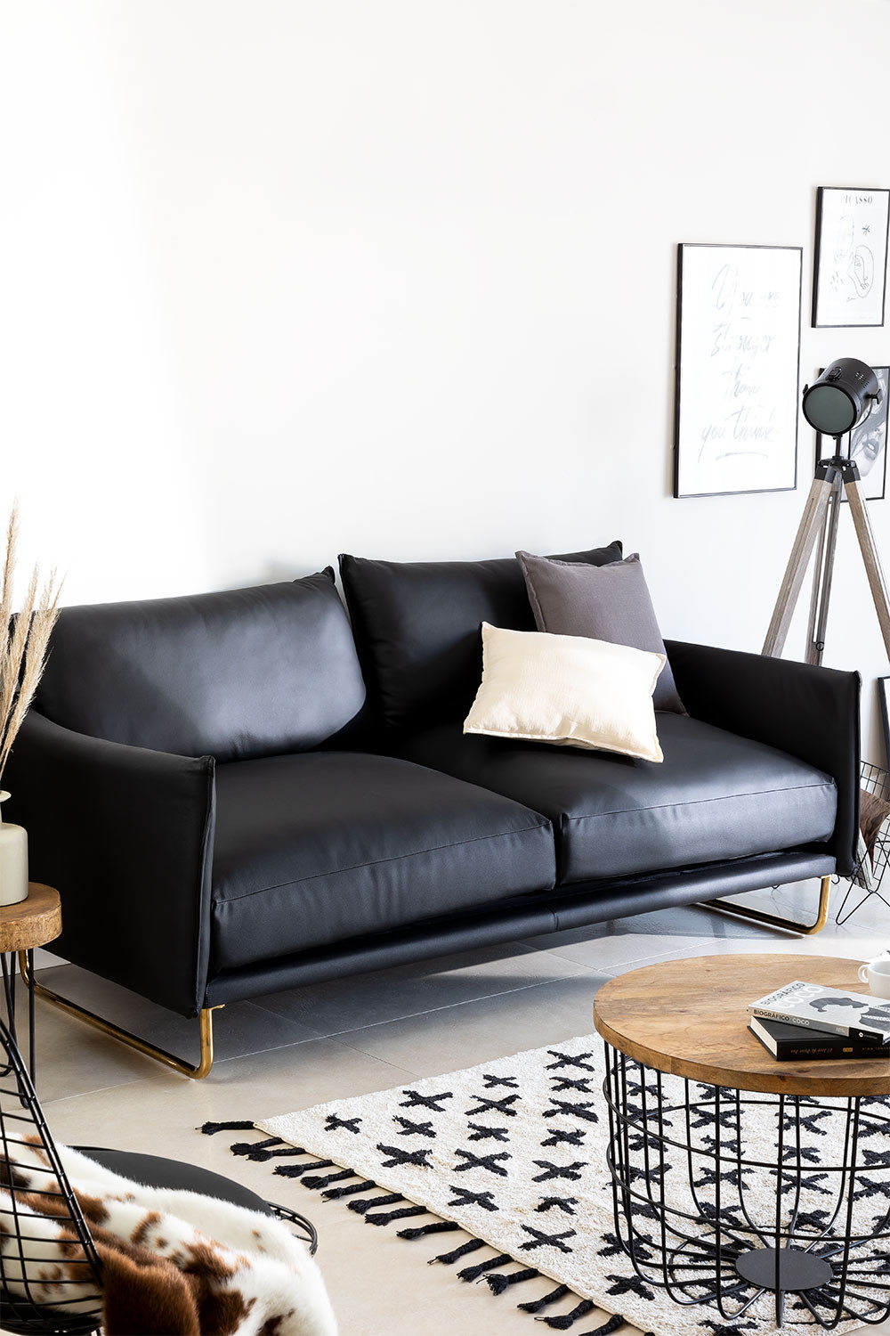 Sofá de 3 plazas en Polipiel Baldur SKLUM