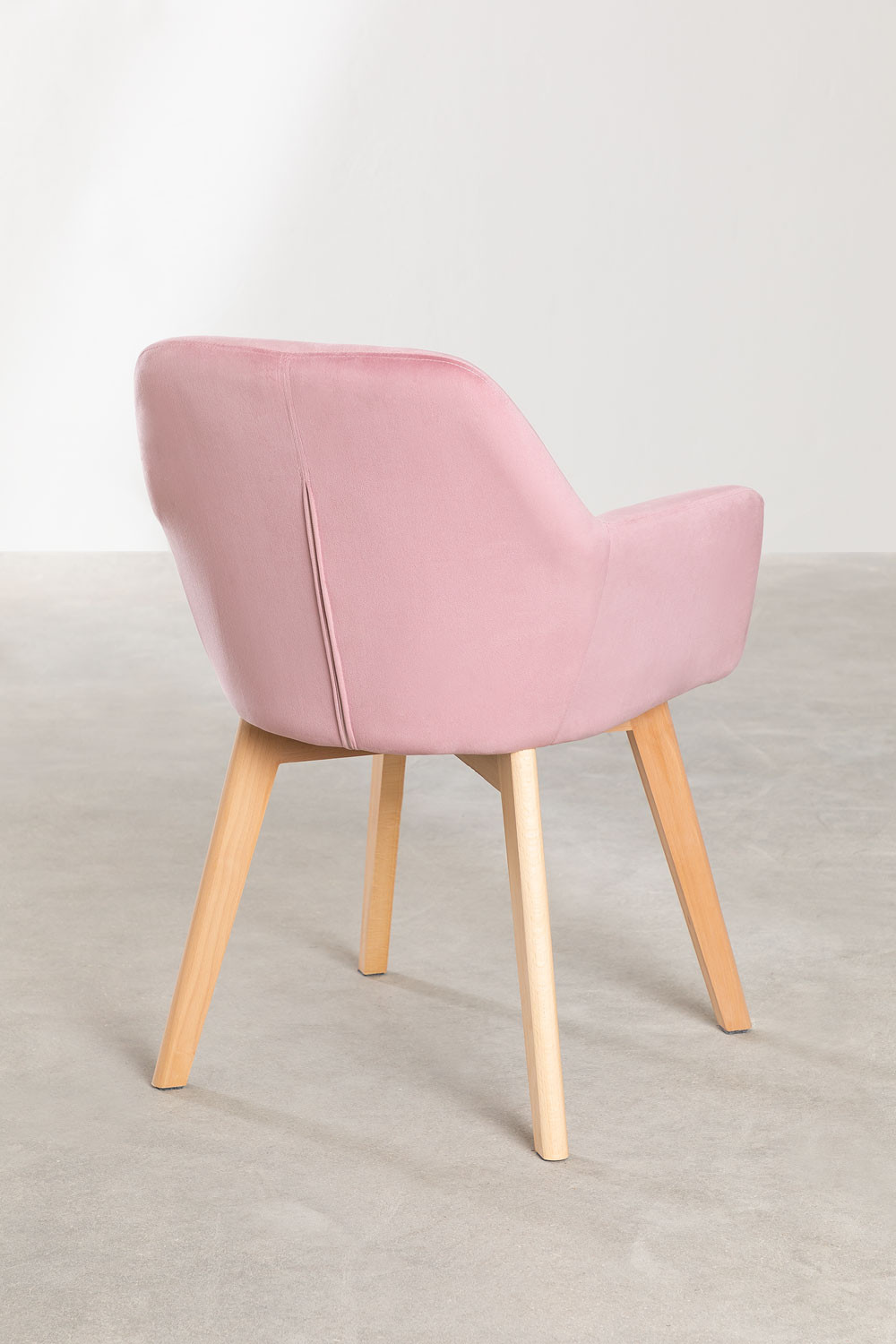 Silla de Comedor con Reposabrazos en Terciopelo Ervi - SKLUM