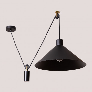 Lámpara De Techo Colgante En Hierro Filat Negro - Sklum