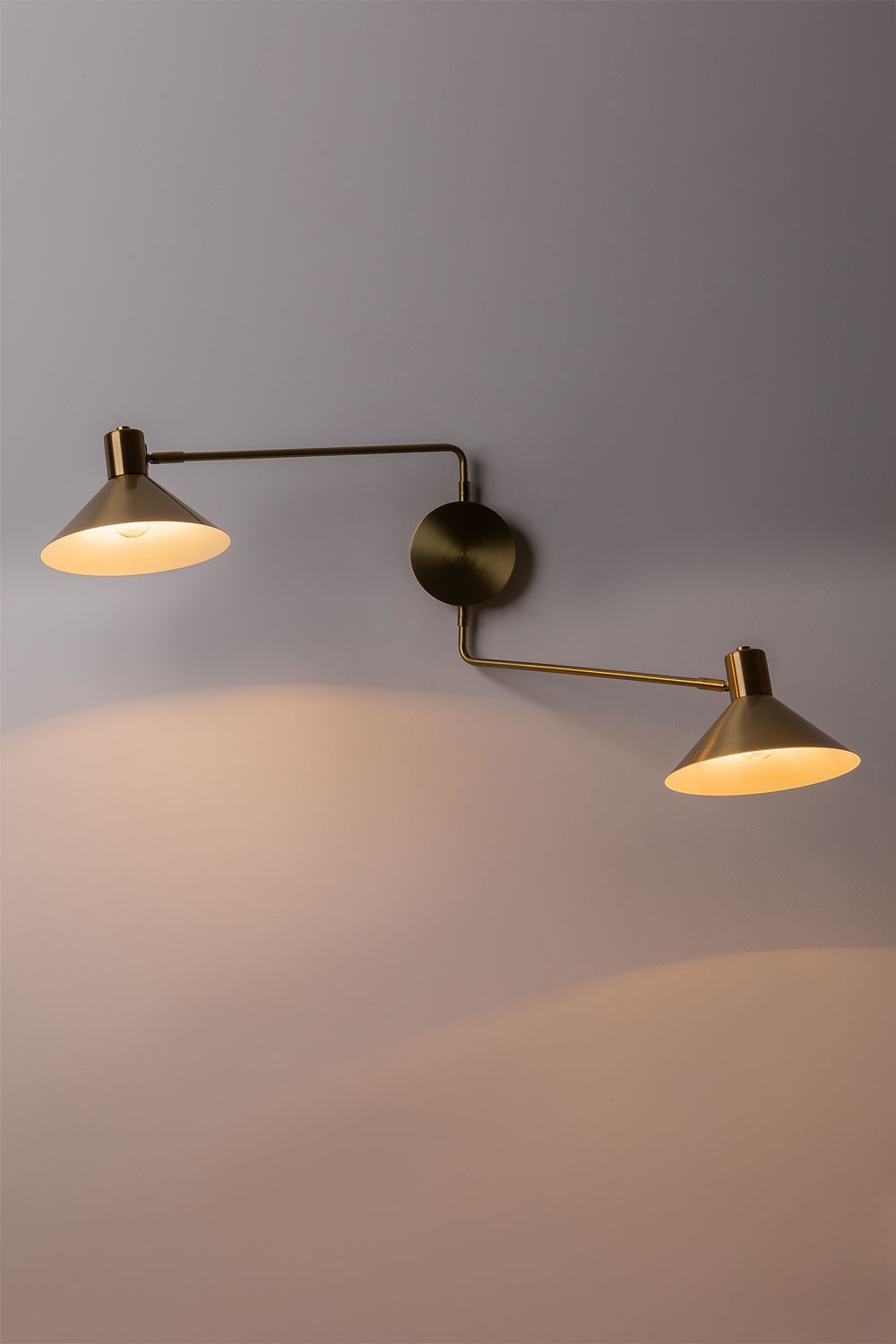 Aplique de Pared Doble Metalizado Twin SKLUM