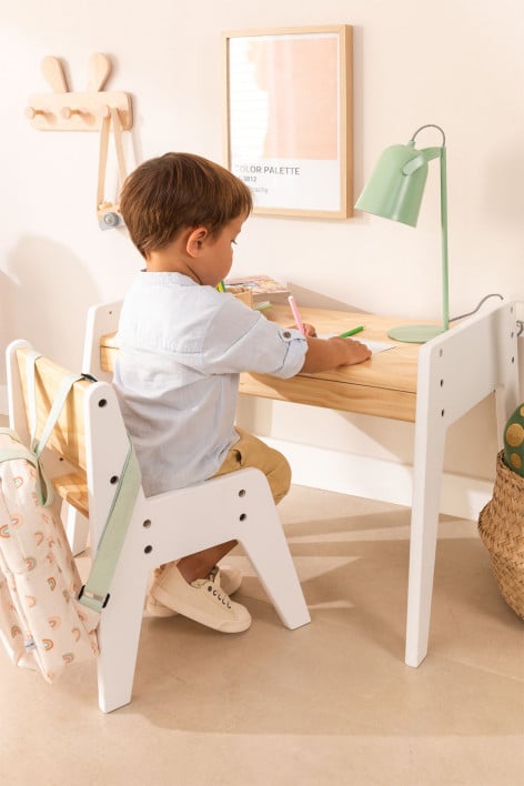 Set de mesa y silla en madera Blaby Kids