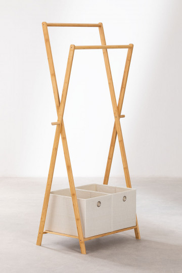 Cestas De Almacenaje De Madera MDF - Juego De 2, Con Asas Y Funda Lavable, Ideales Para Organizar