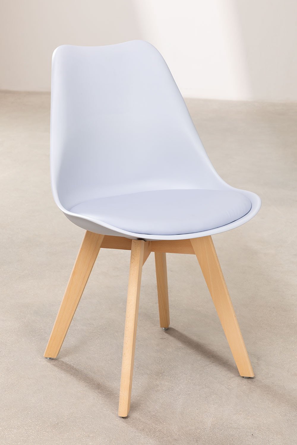 4 sillas BEECH Diseño Blancas
