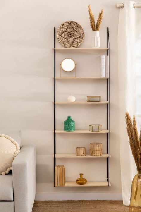 Estantería de pared ↔︎ 65 cm en madera y acero Arison
