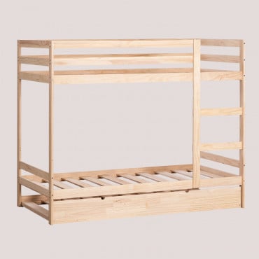 Litera De Madera Para Colchón De 90 Cm Cooper Kids Litera Con Cama Nido - Sklum