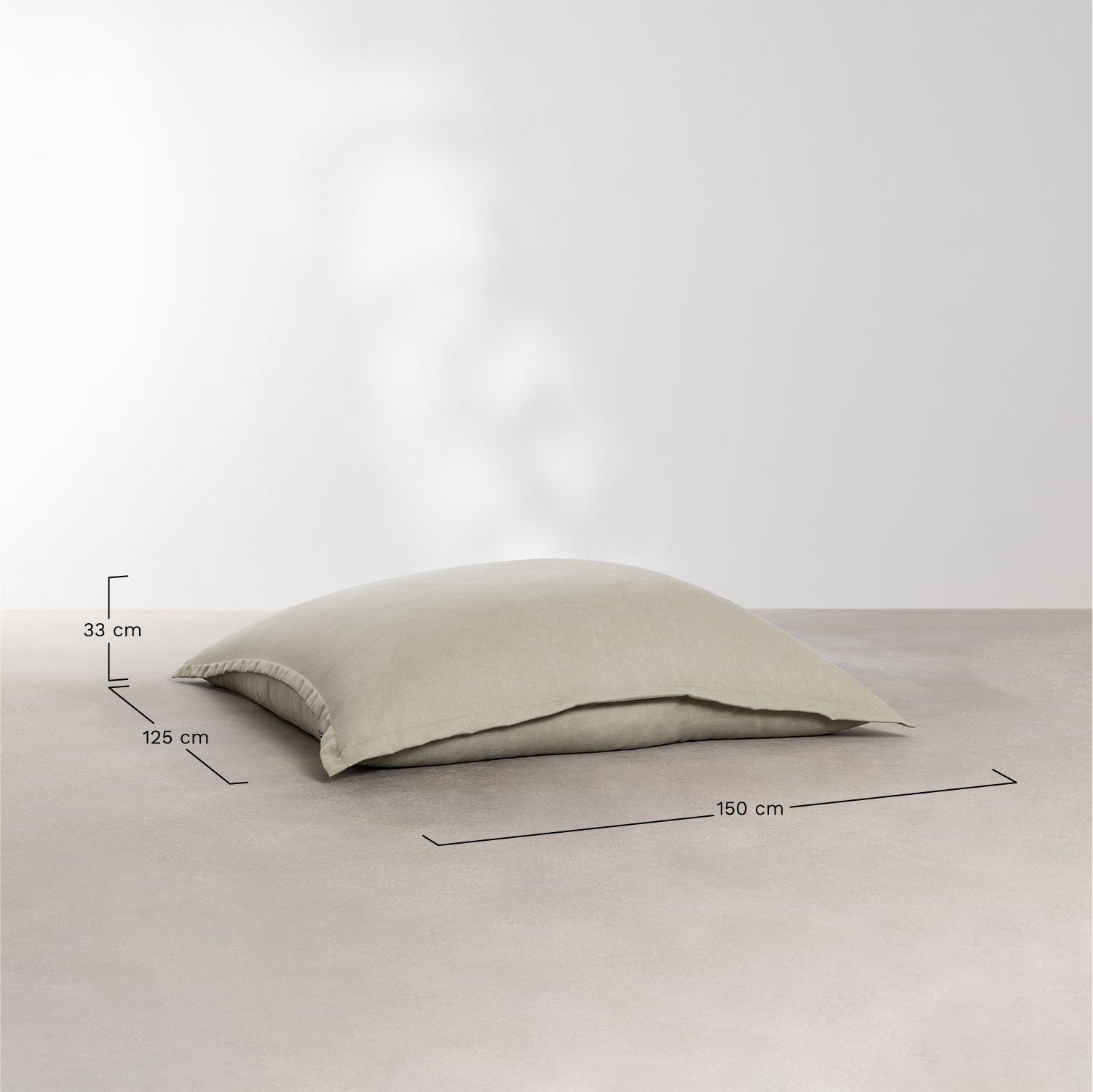 Puff 150x125 cm en Tela Attus Style , medidas