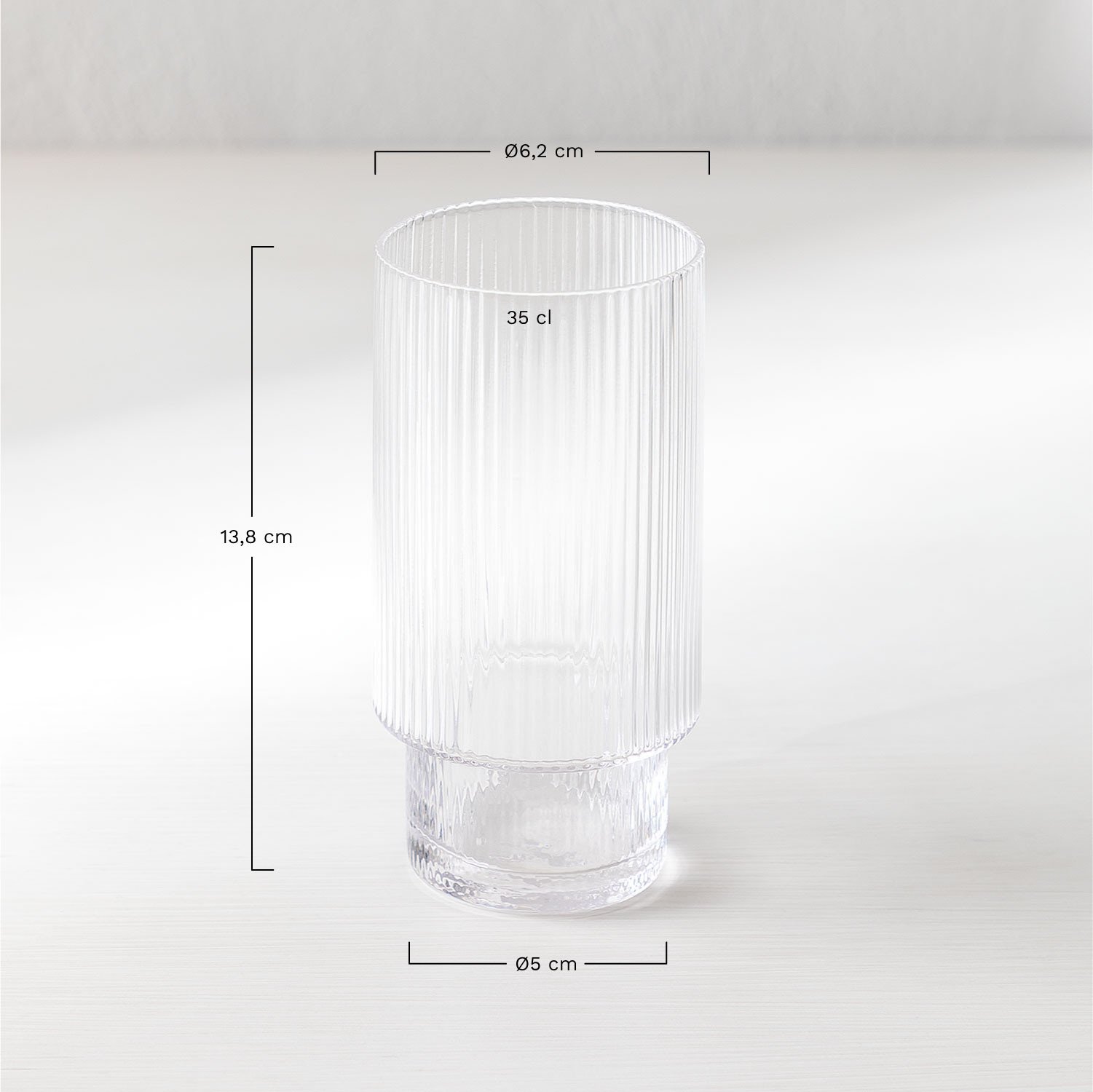 Pack de 4 Vasos de 35cl Yulia   , medidas