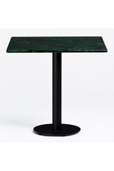 Mesa de bar cuadrada en mármol Rocher - Mármol Verde Big Flower
