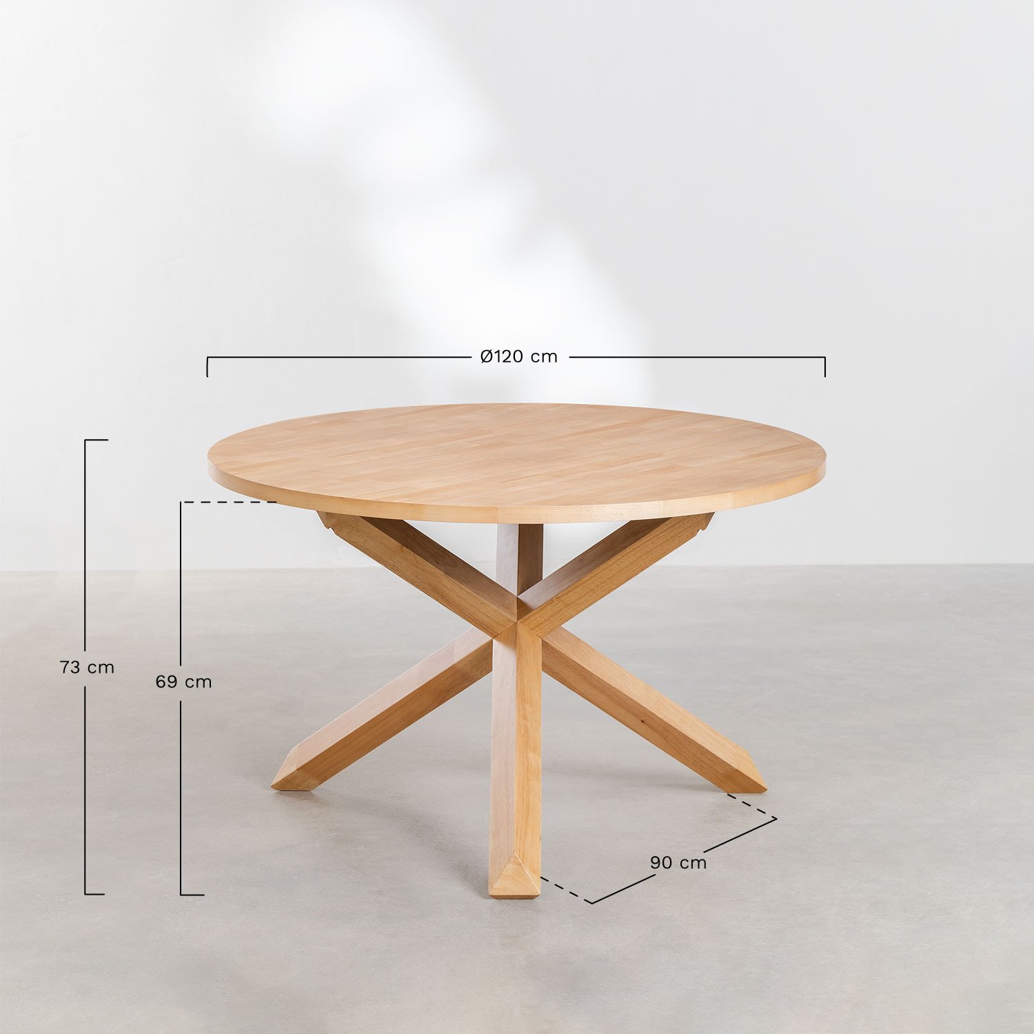 Set de Mesa Redonda (Ø120 cm) y 6 Sillas de Comedor con Reposabrazos en  Madera Naele - SKLUM