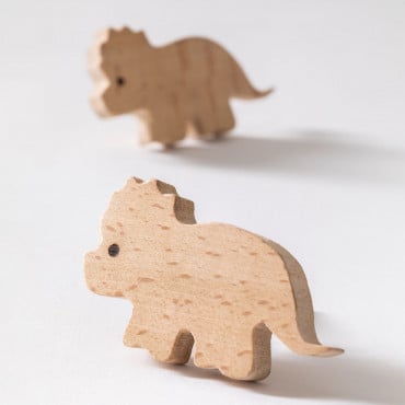 Set De 2 Tiradores En Madera De Haya Seras Kids Marrón Madera Natural - Sklum