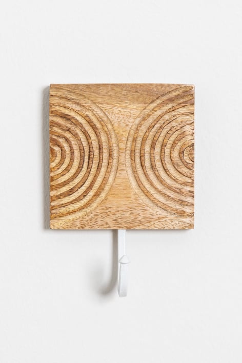 Perchero de pared en madera de mango Manypur