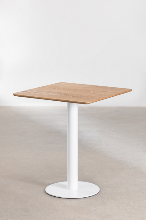 Mesa de bar cuadrada en chapa de fresno Frappe - ↔︎ 60 cm