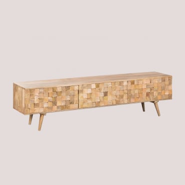 Mueble Tv 200x40 Cm En Madera De Mango Jaralson Madera Mango - Sklum