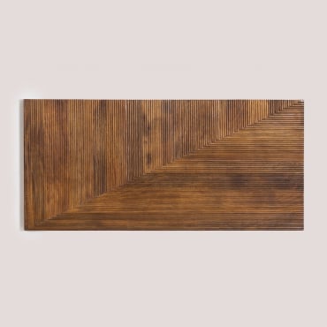 Cabecero Para Cama De 150 Cm En Madera De Mango Baty Madera Mango Oscura & 150 Cm - Sklum