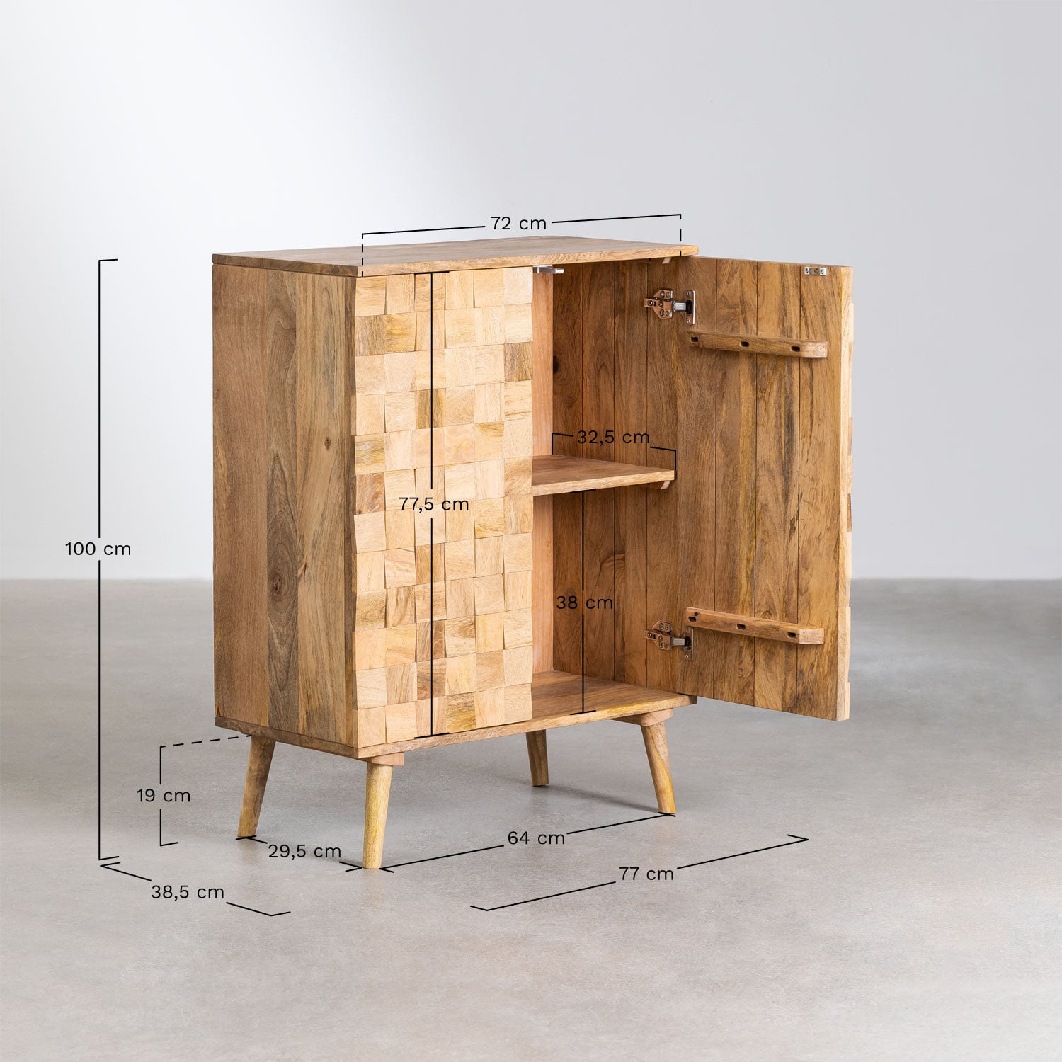 Aparador en Madera de Mango Jaralson  , medidas