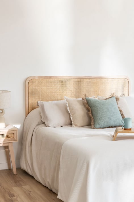 Cabecero para cama de 150cm en madera Ralik Design - Madera Natural