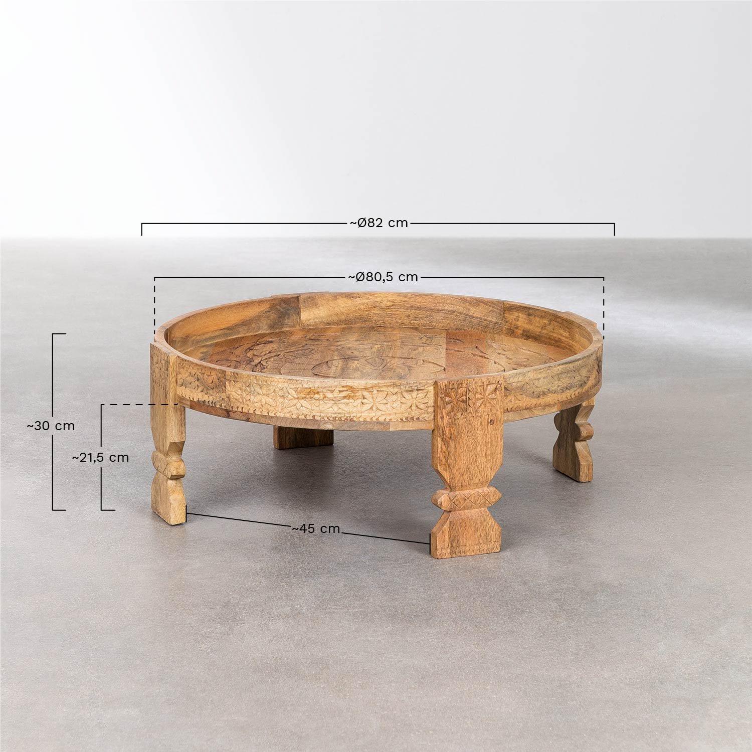 Mesa Auxiliar en Madera de Acacia Gorvea - SKLUM