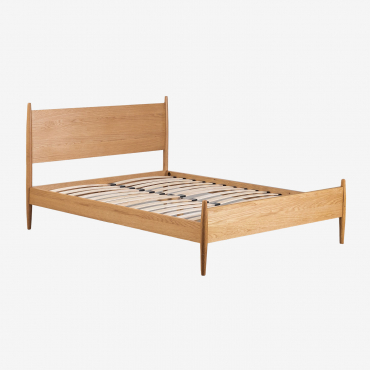 Cama En Madera Indira Madera Natural & 160 X 200 Cm - Sklum