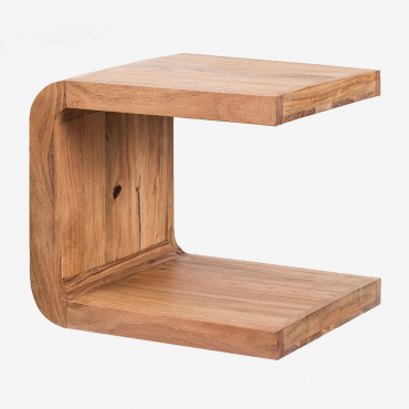 Mesita De Noche En Madera De Acacia Vacry Marrón Acacia - Sklum