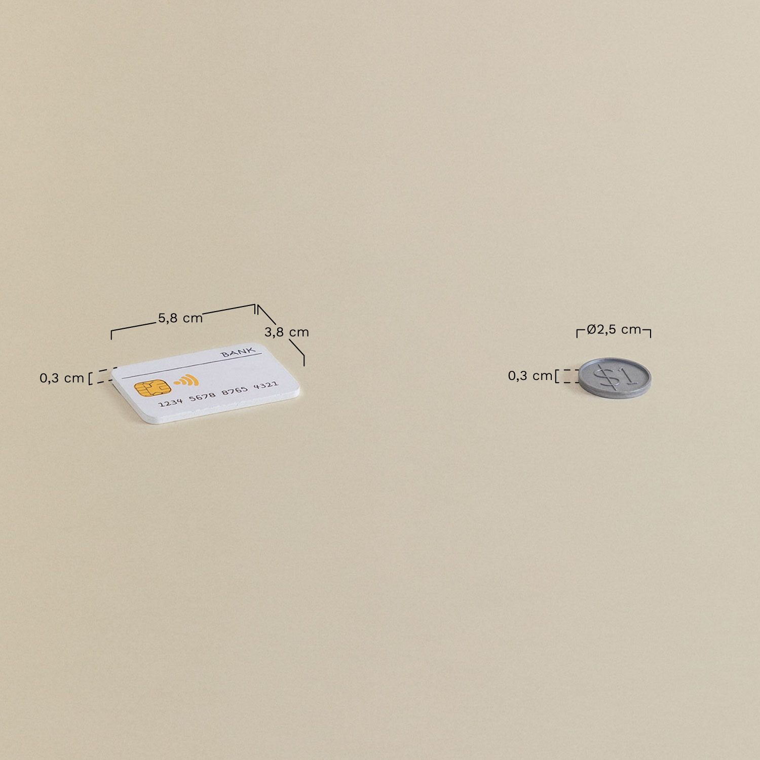 Caja registradora en madera Oblina Kids , medidas