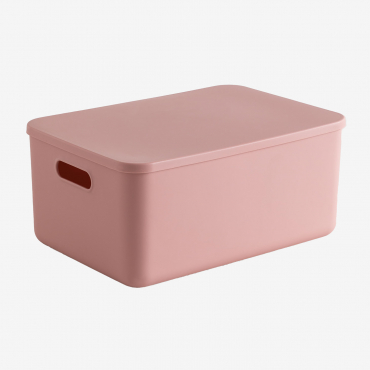 Caja Organizadora En Polipropileno Yure Marrón Avellana & ↑16 Cm - Sklum