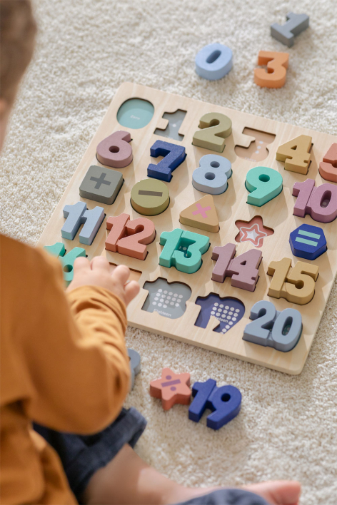Puzzle con Números de Madera Nemi Kids