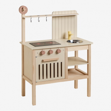 Cocinita En Madera Dietter Kids Colores Naturales - Sklum