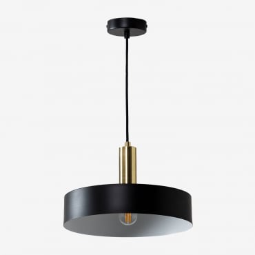 Lámpara De Techo Colgante Ø30 Cm En Hierro Berien Negro - Sklum