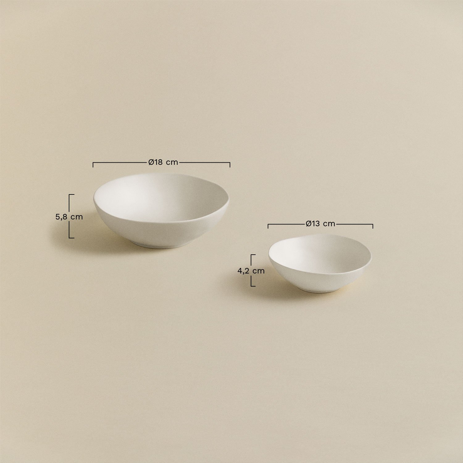 Pack de 2 bowls en gres Belvere        , medidas