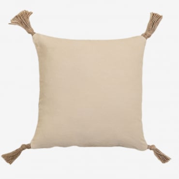 Cojín Cuadrado 45x45 Cm En Algodón Almiz Beige Crema - Sklum