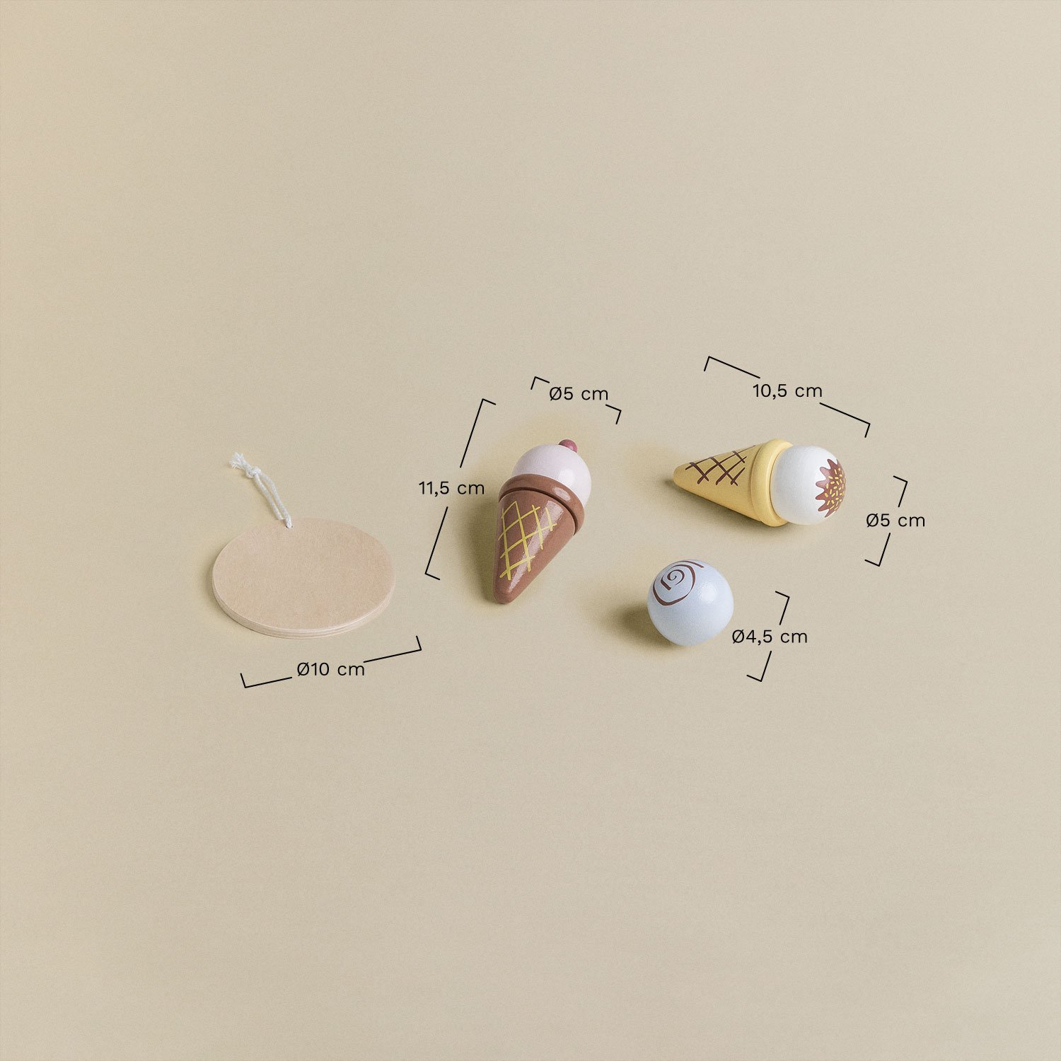 Carrito de helados en madera Dijonay Kids    , medidas