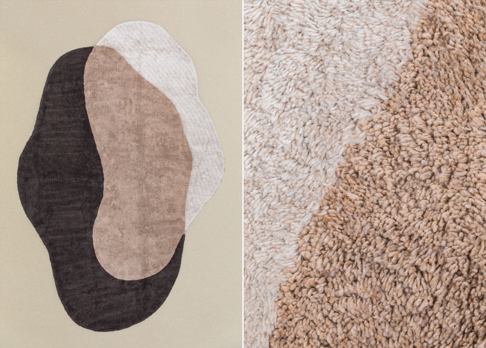 Alfombra irregular 180x275 cm en algodón Idalis